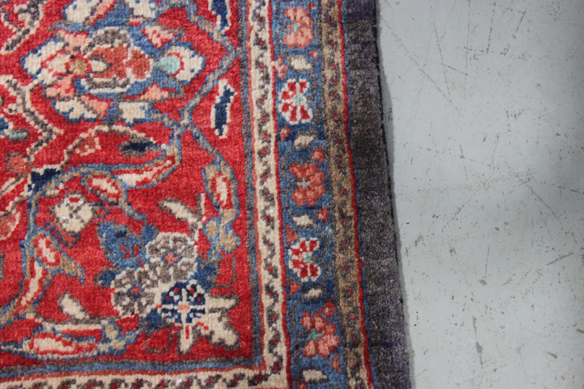 Hand-Knotted Persian Mohajeran Sarouk Area Rug