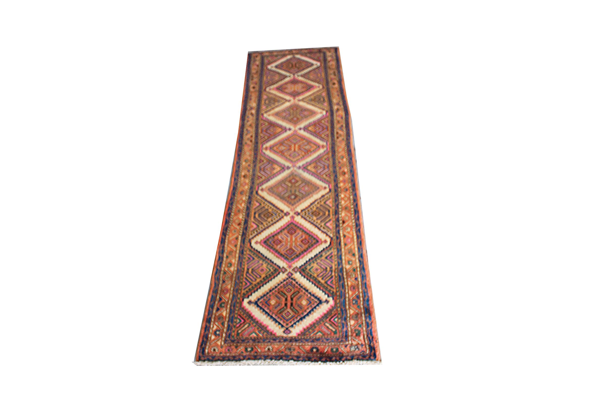Hand-Knotted Persian Heriz Carpet Runner