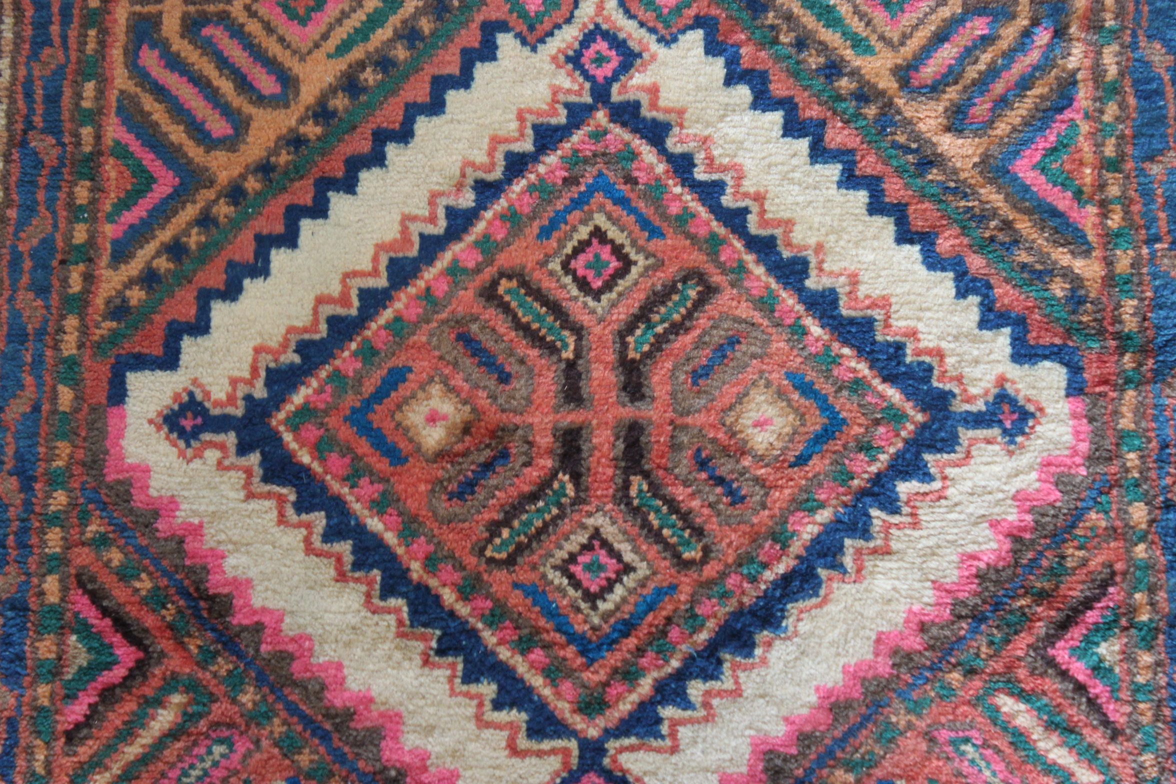 Hand-Knotted Persian Heriz Carpet Runner