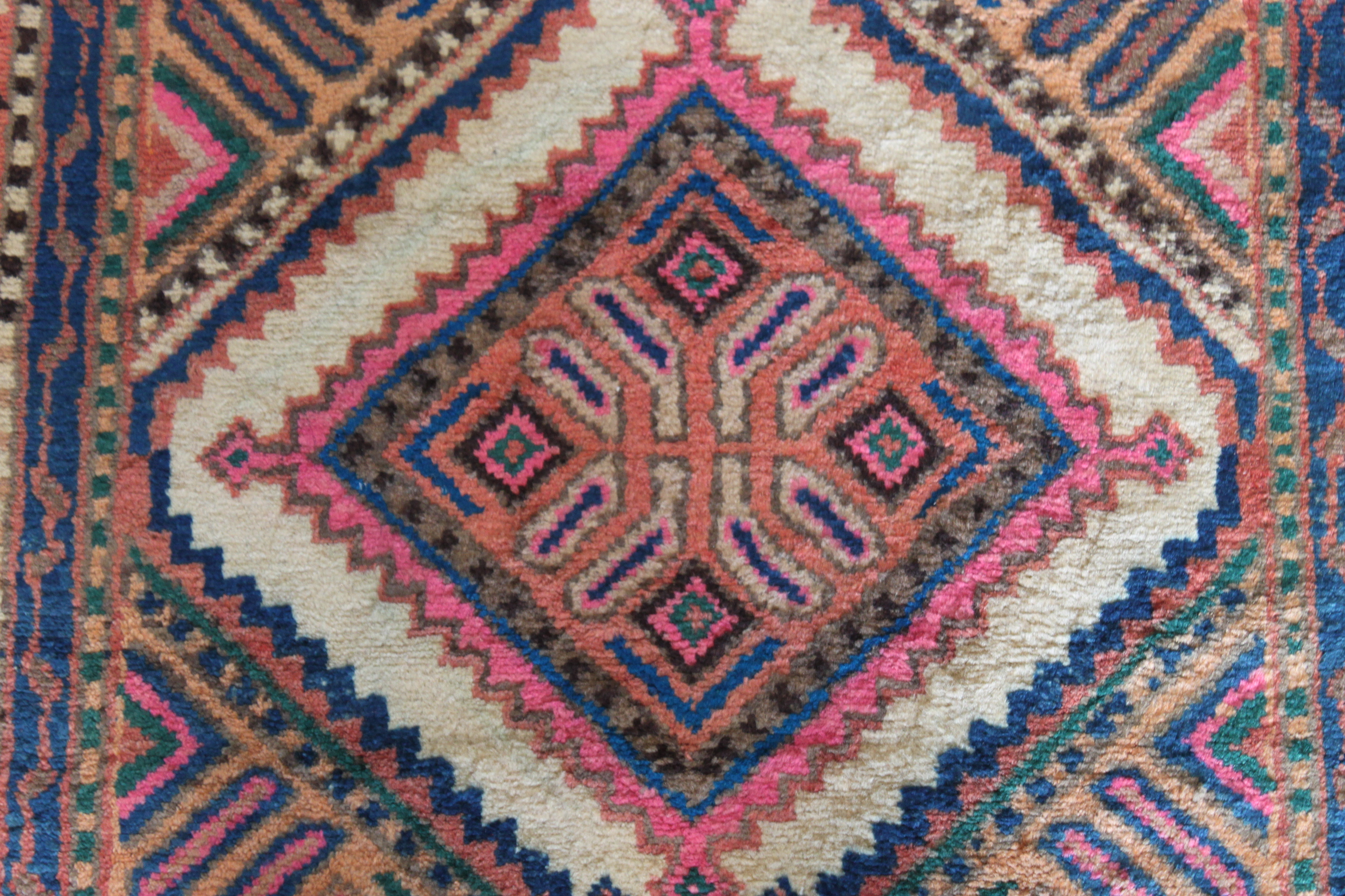 Hand-Knotted Persian Heriz Carpet Runner