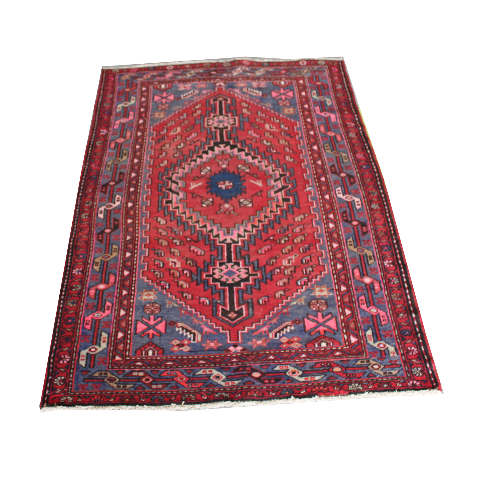 Hand-Knotted Persian Qashqai Area Rug