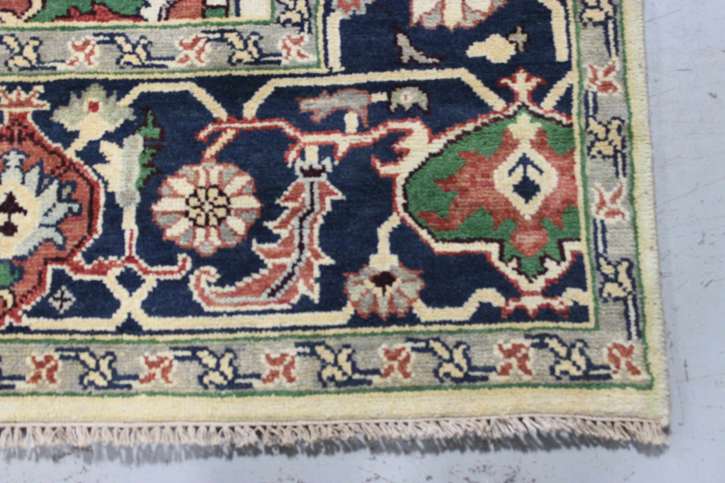 Hand-Knotted Indo-Persian Bakhshayesh Heriz Area Rug