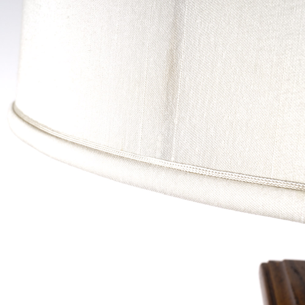 Vintage Oak Table Lamp by Leviton