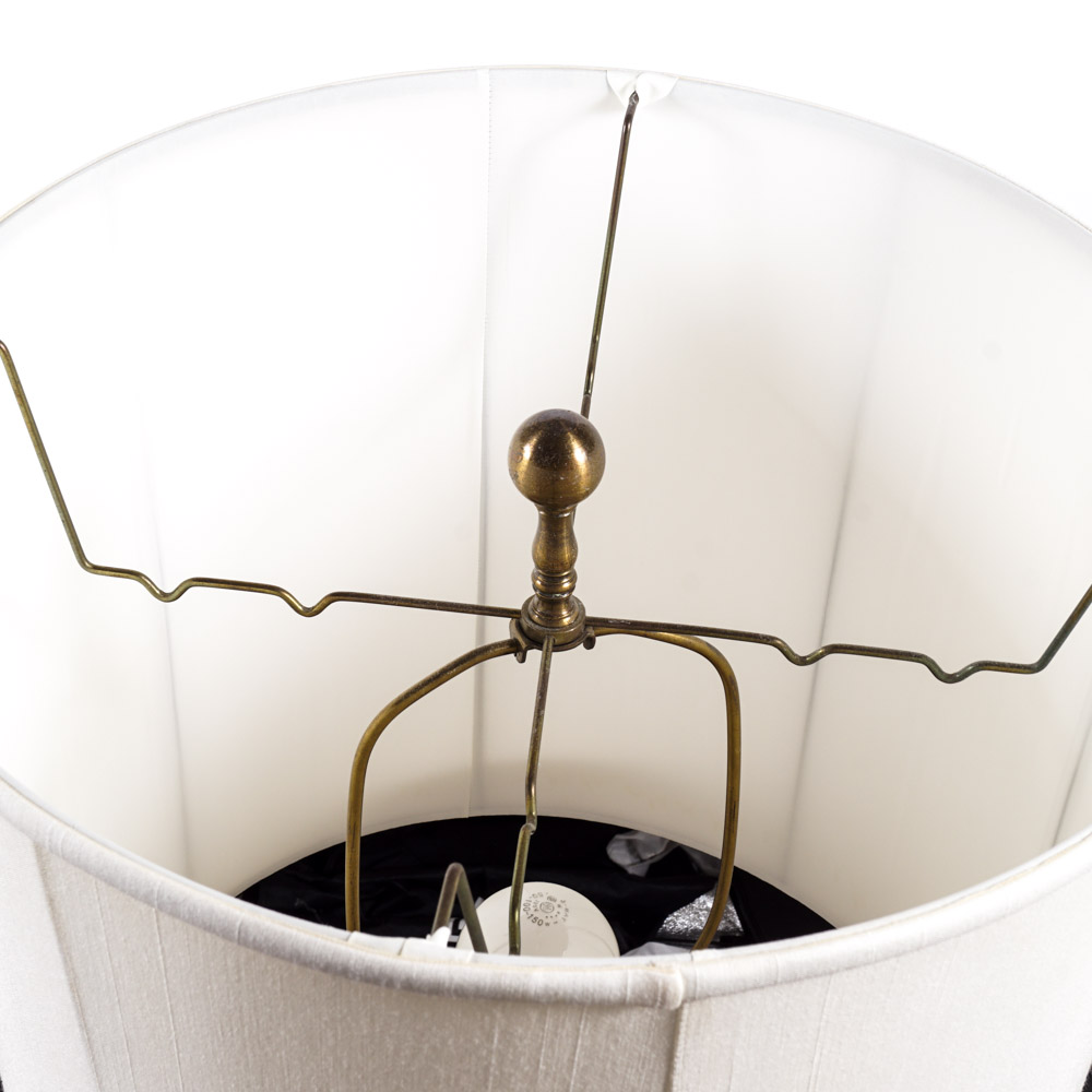 Vintage Oak Table Lamp by Leviton