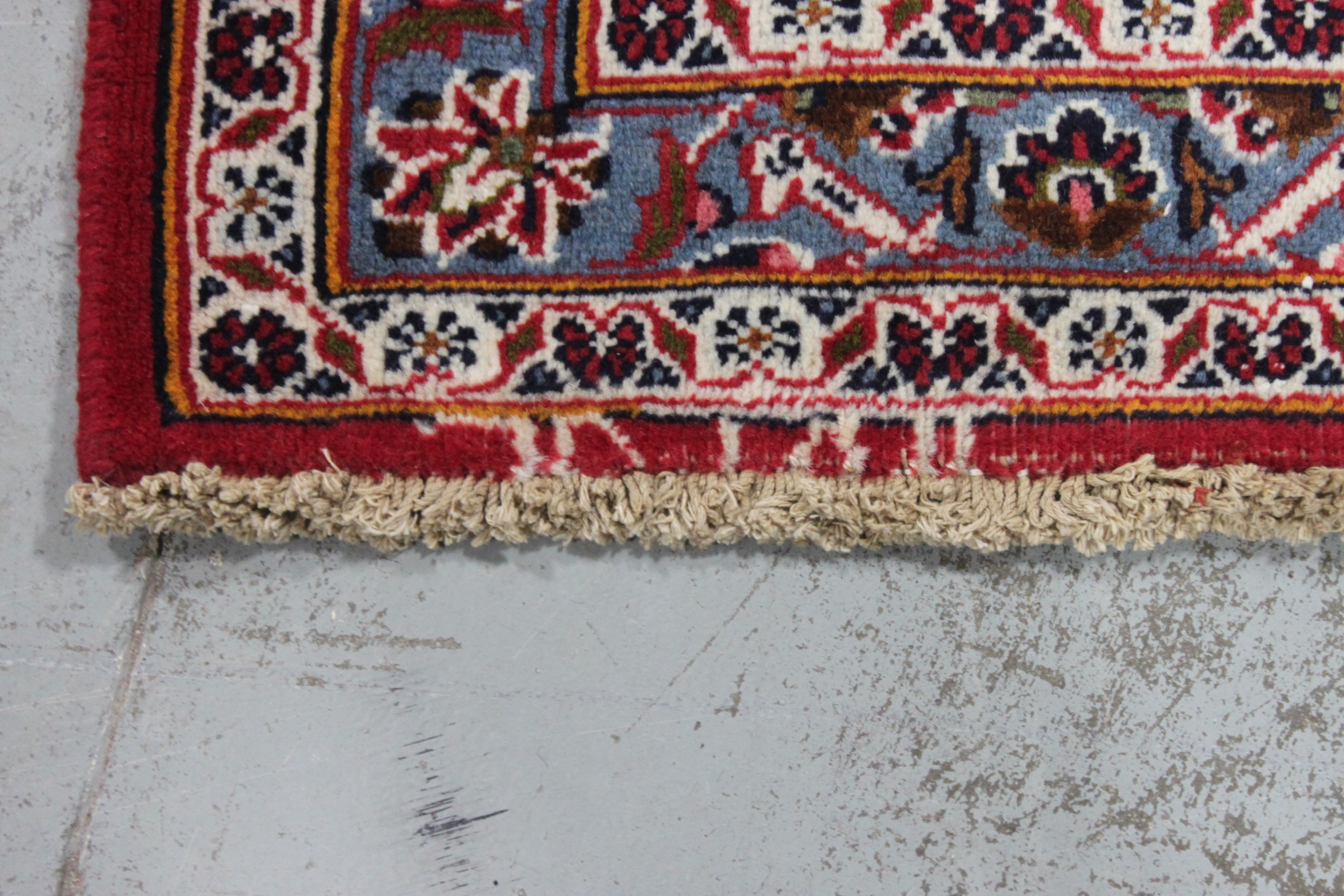 Hand-Knotted Persian Kashan Area Rug