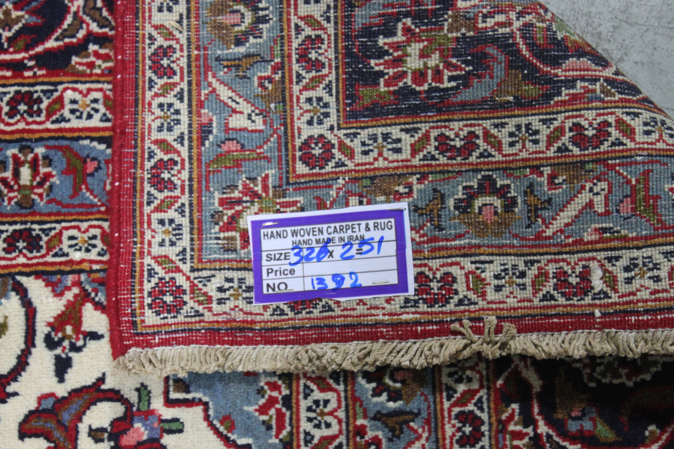 Hand-Knotted Persian Kashan Area Rug