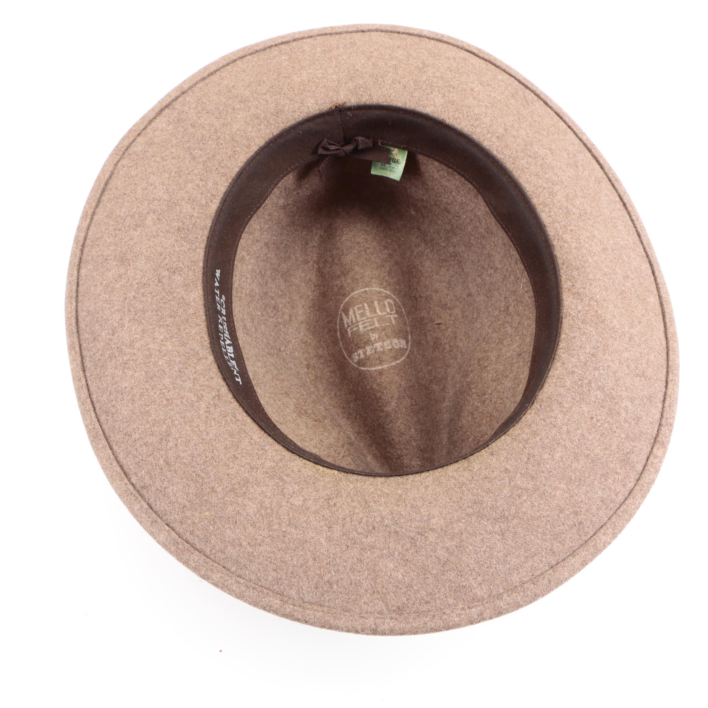 Stetson Light Brown Wool Mello Felt Fedora