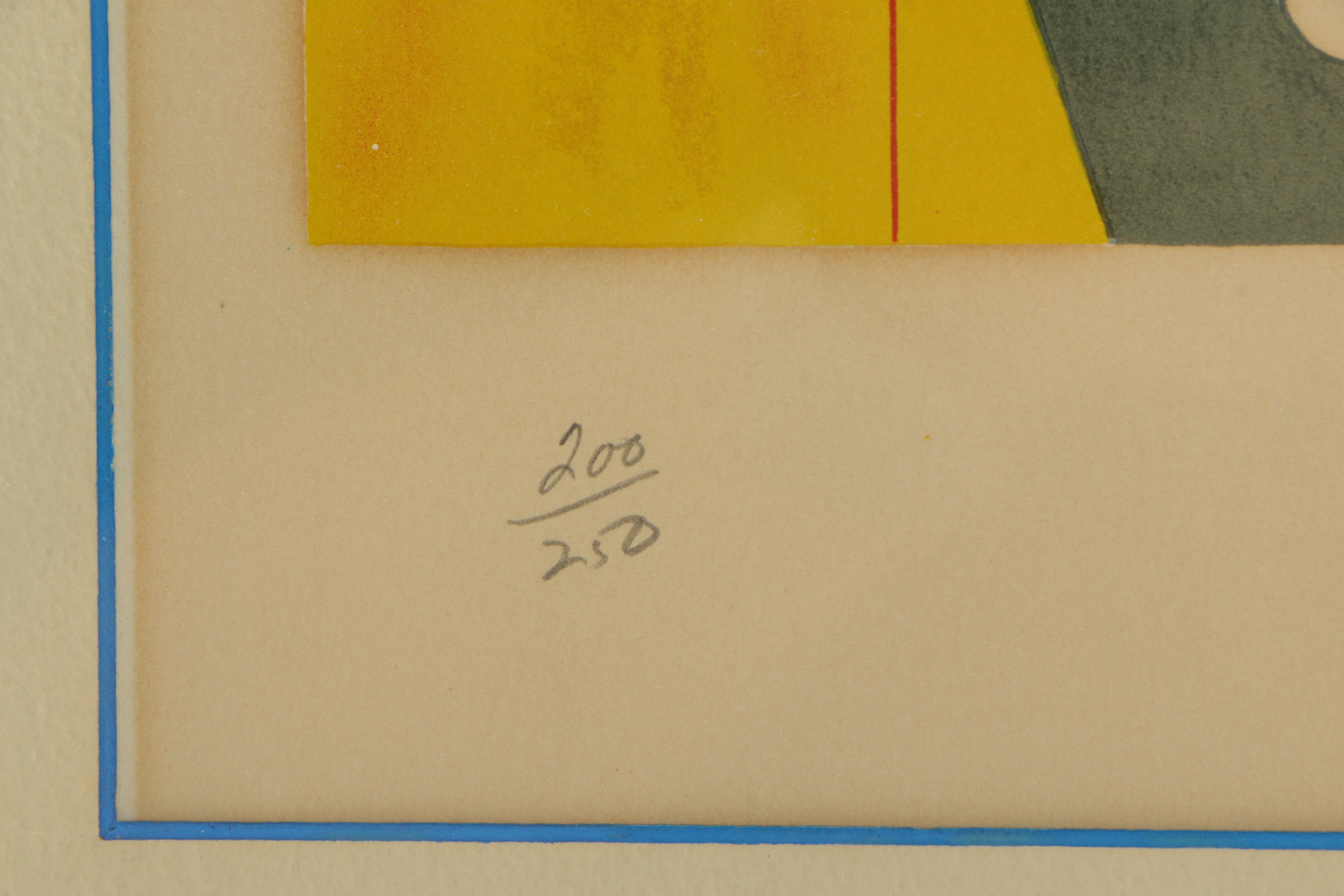 Richard Linder Limited Edition Lithograph "Profile (From After Noon)"