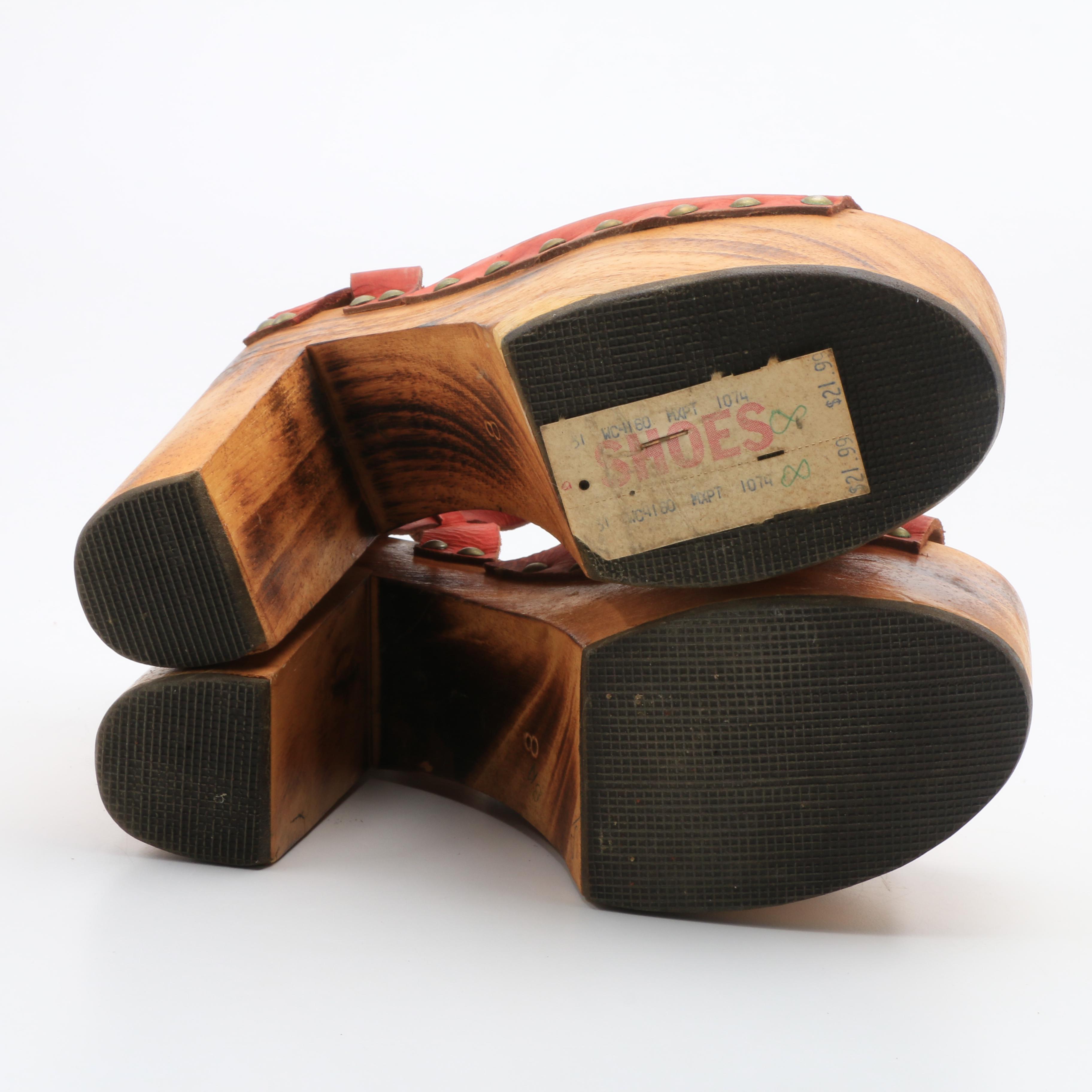 Circa 1970s Olé Brand Platform Sandals