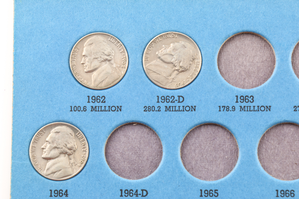 Two Whitman Binders of Jefferson Nickels