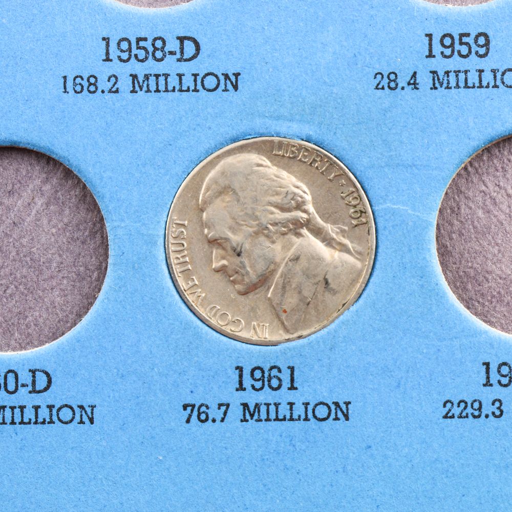 Two Whitman Binders of Jefferson Nickels