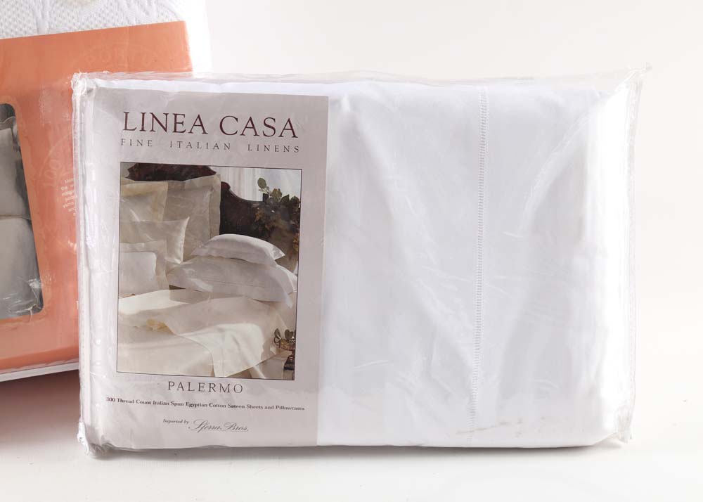 Sferra Bros. Matelasse and Egyptian Cotton King Bedding Set