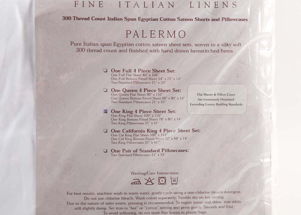 Sferra Bros. Matelasse and Egyptian Cotton King Bedding Set