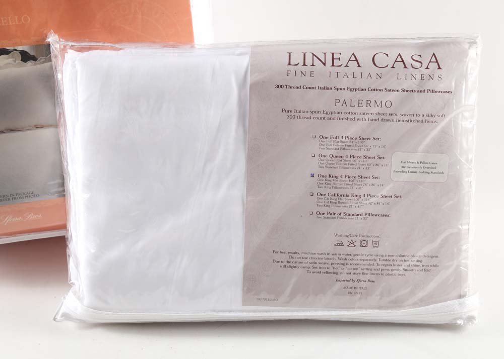 Sferra Bros. Matelasse and Egyptian Cotton King Bedding Set