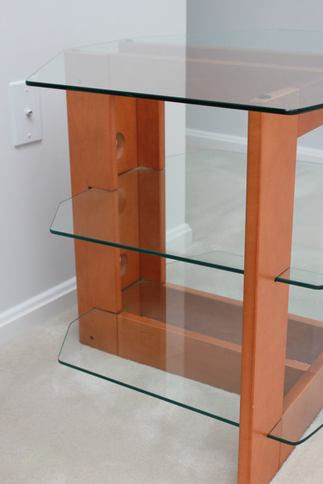 Glass and Wood Television Stand