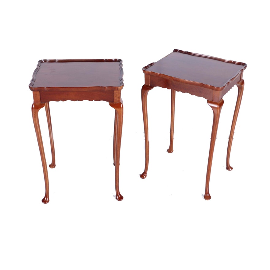 Queen Anne Style Side Tables by The Bombay Company