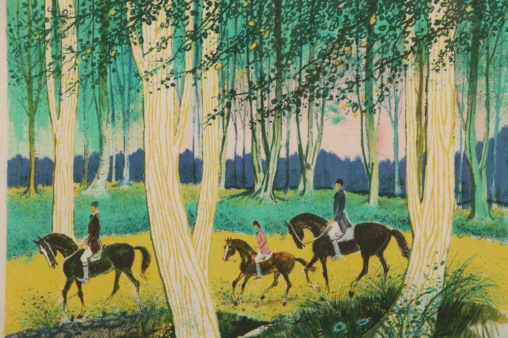 Francesco Casals Limited Edition Lithograph on Paper "Chevaux dans les Boix"