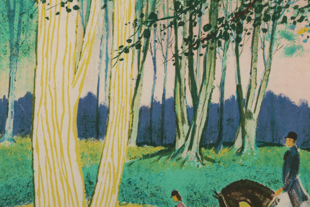 Francesco Casals Limited Edition Lithograph on Paper "Chevaux dans les Boix"