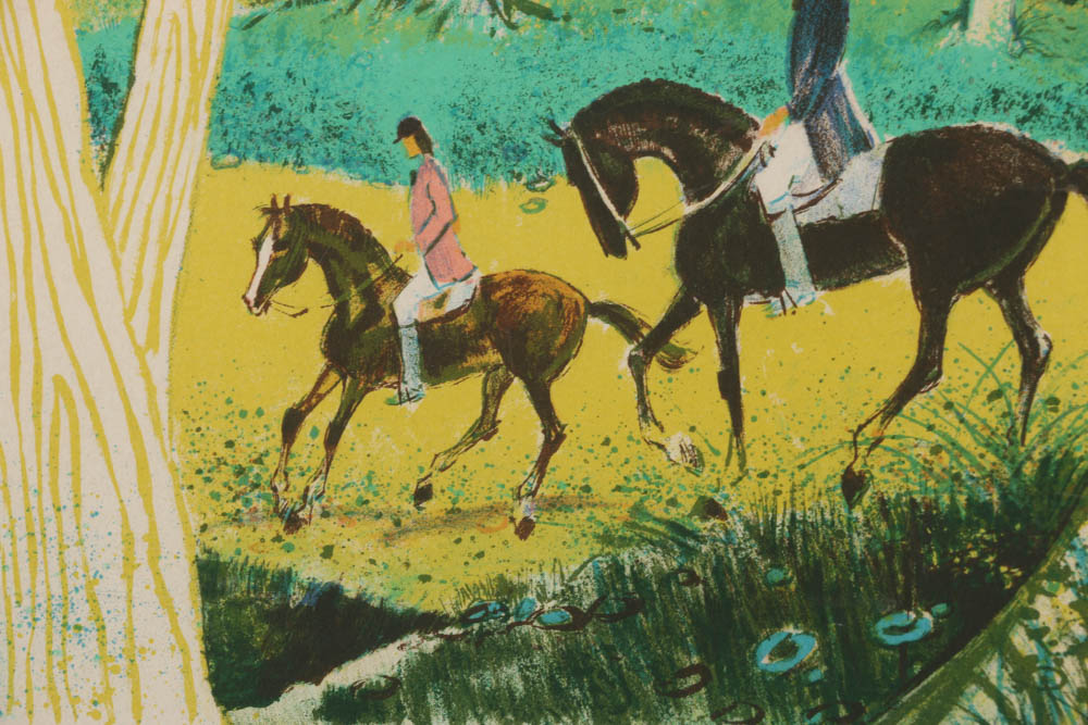 Francesco Casals Limited Edition Lithograph on Paper "Chevaux dans les Boix"