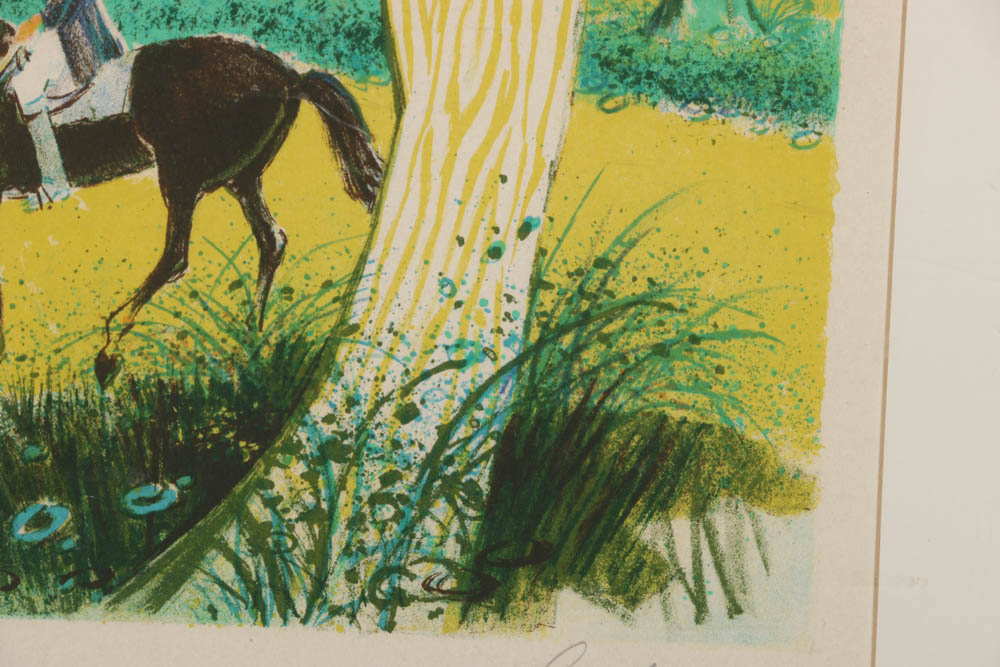 Francesco Casals Limited Edition Lithograph on Paper "Chevaux dans les Boix"