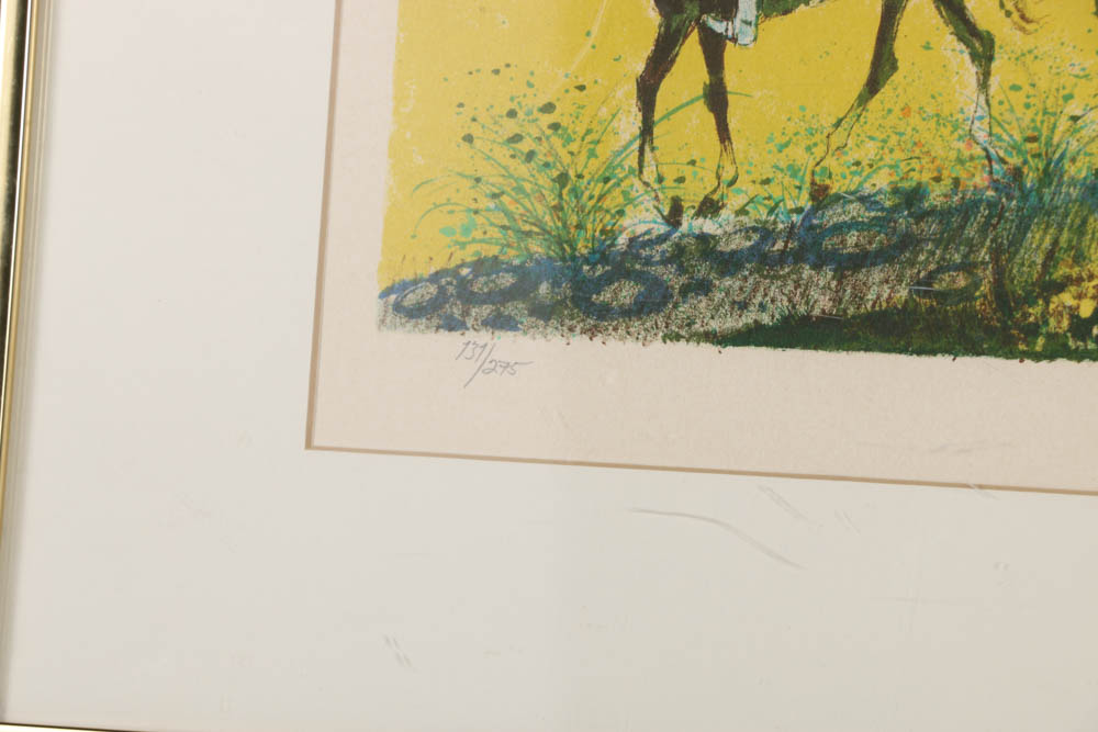Francesco Casals Limited Edition Lithograph on Paper "Chevaux dans les Boix"