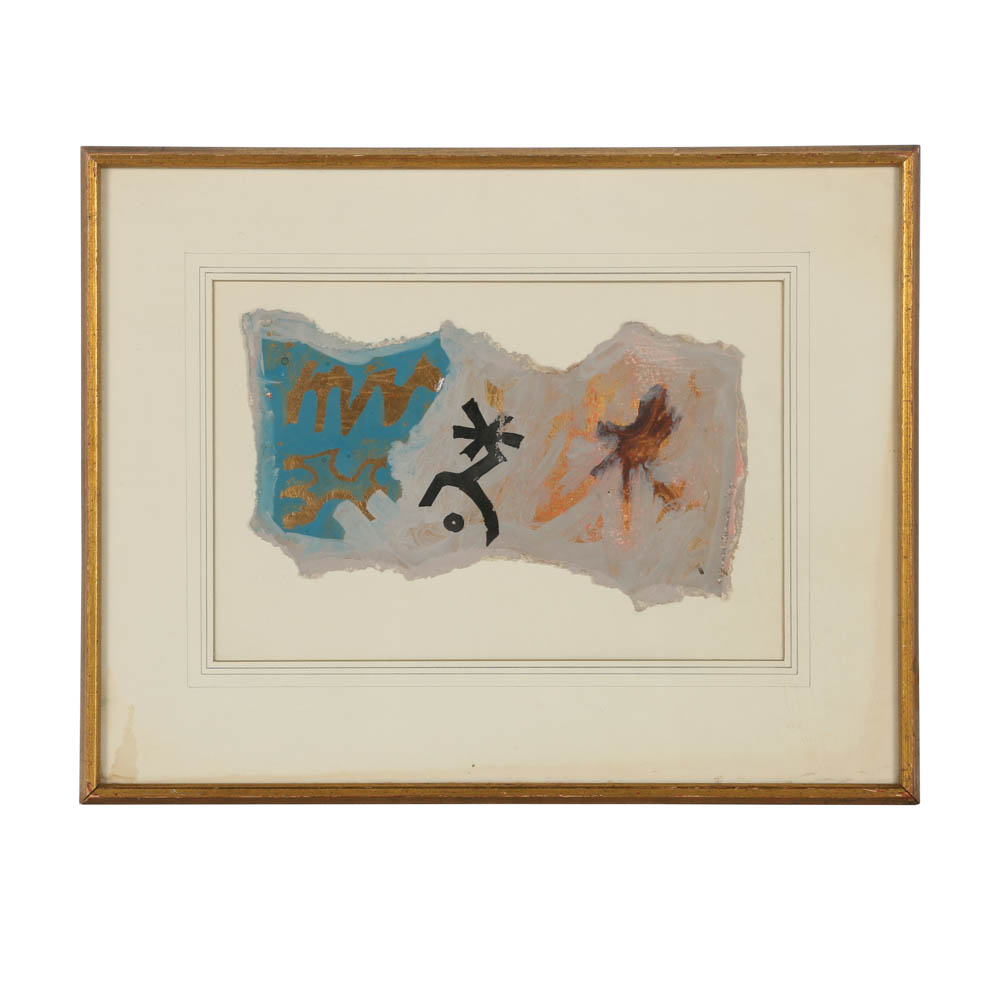 Leonard Maurer Mixed Media Composition "Solomon's Poem"