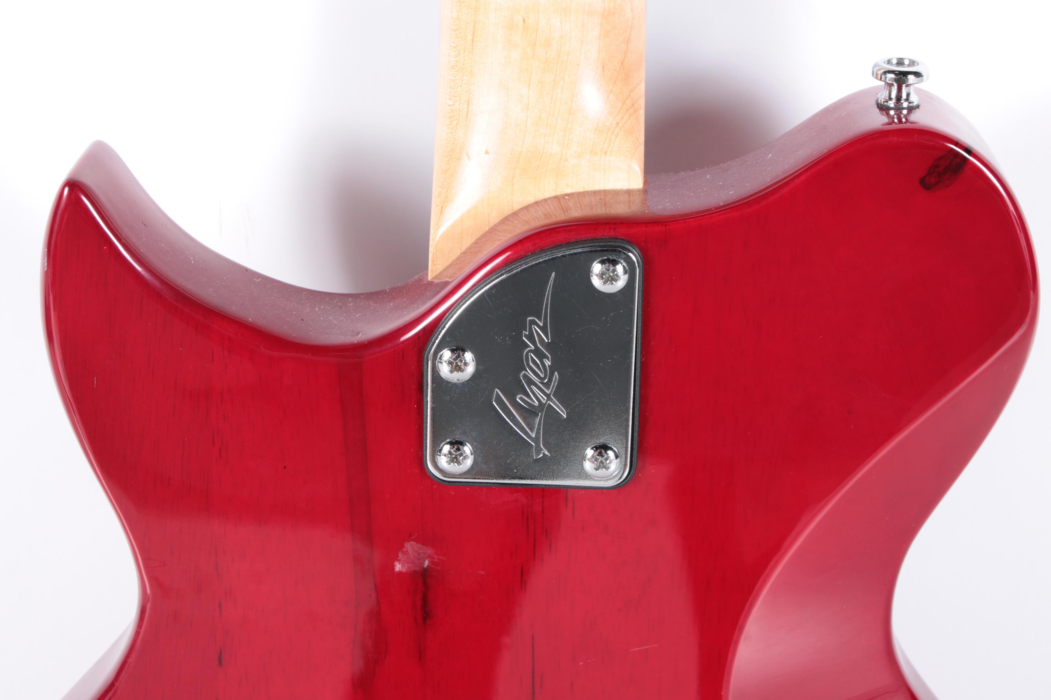 Lyon Washburn Dual Humbucker Solid Body Electric Guitar with Gig Case