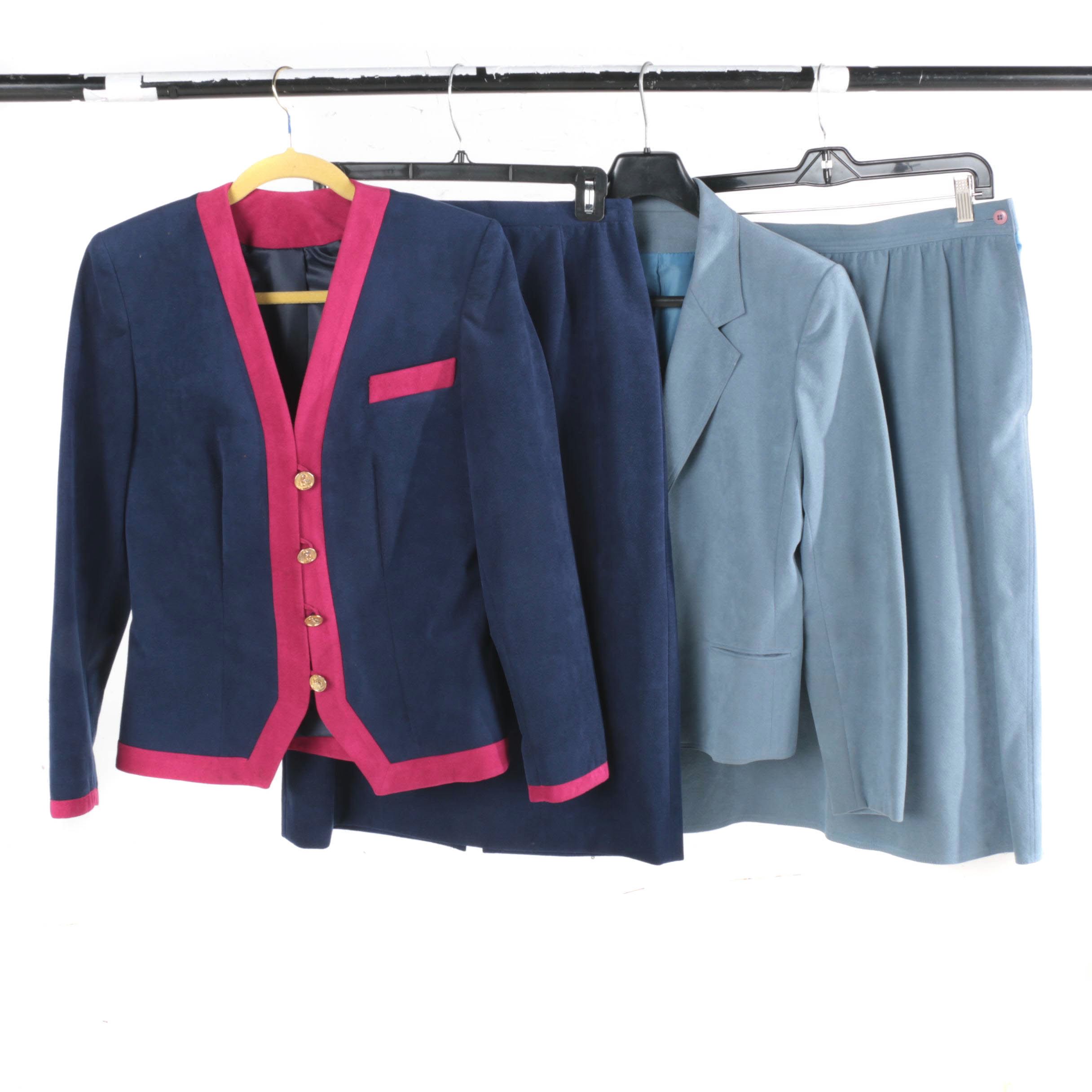 Women's Vintage Ultra Suede Skirt Suits