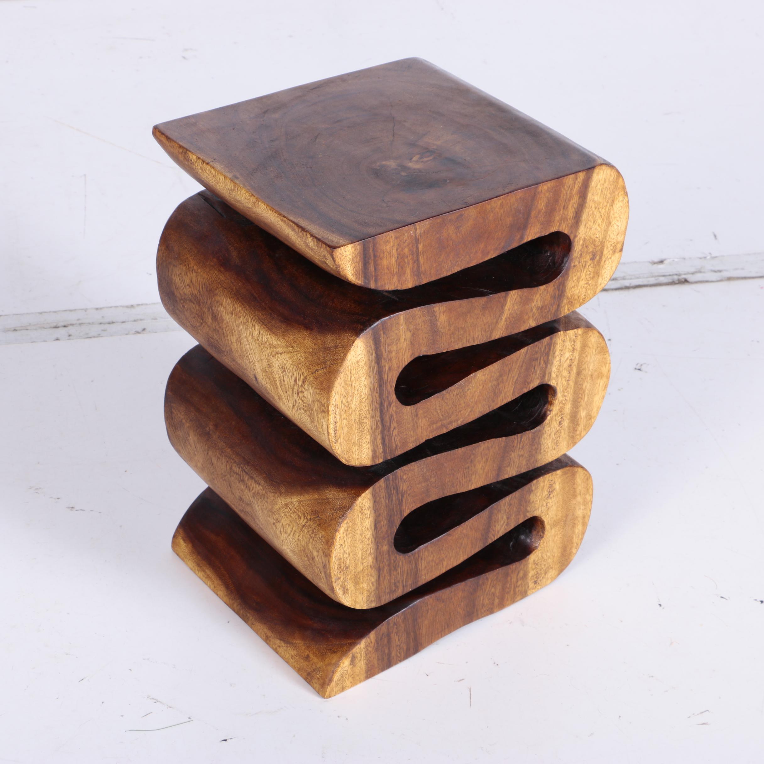 Contemporary Modernist "Wave Accordion" Side Table by Haussmann