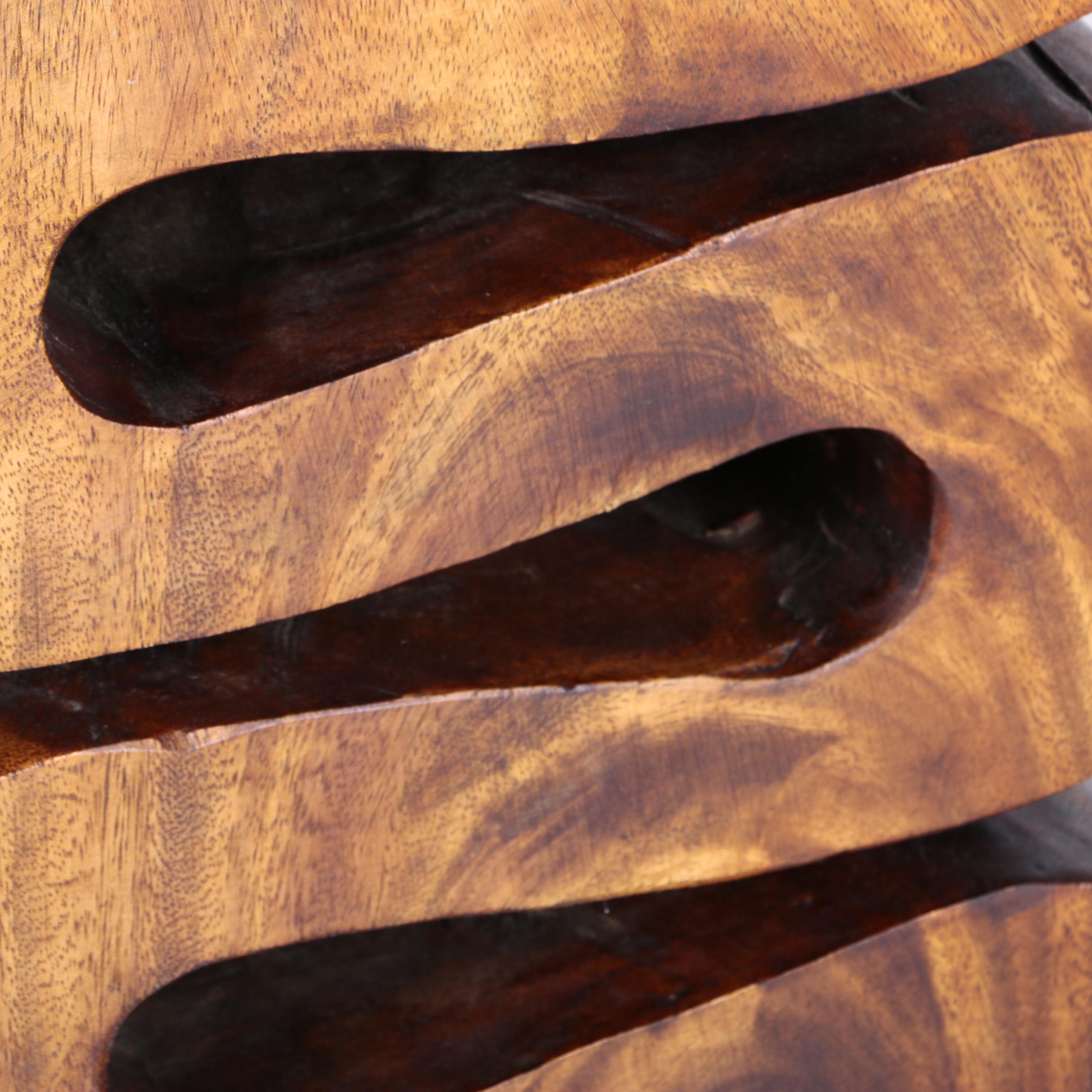 Contemporary Modernist "Wave Accordion" Side Table by Haussmann