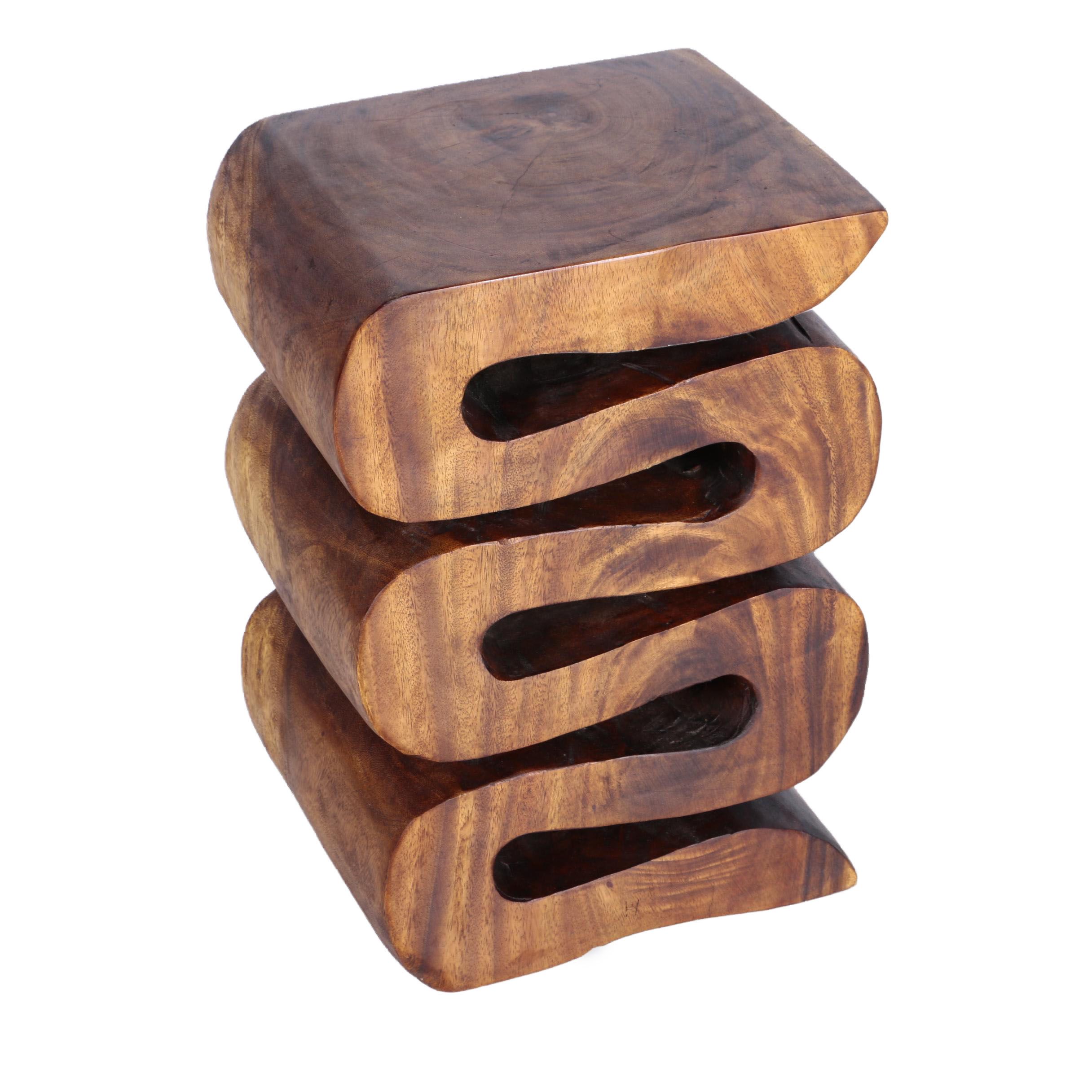 Contemporary Modernist "Wave Accordion" Side Table by Haussmann