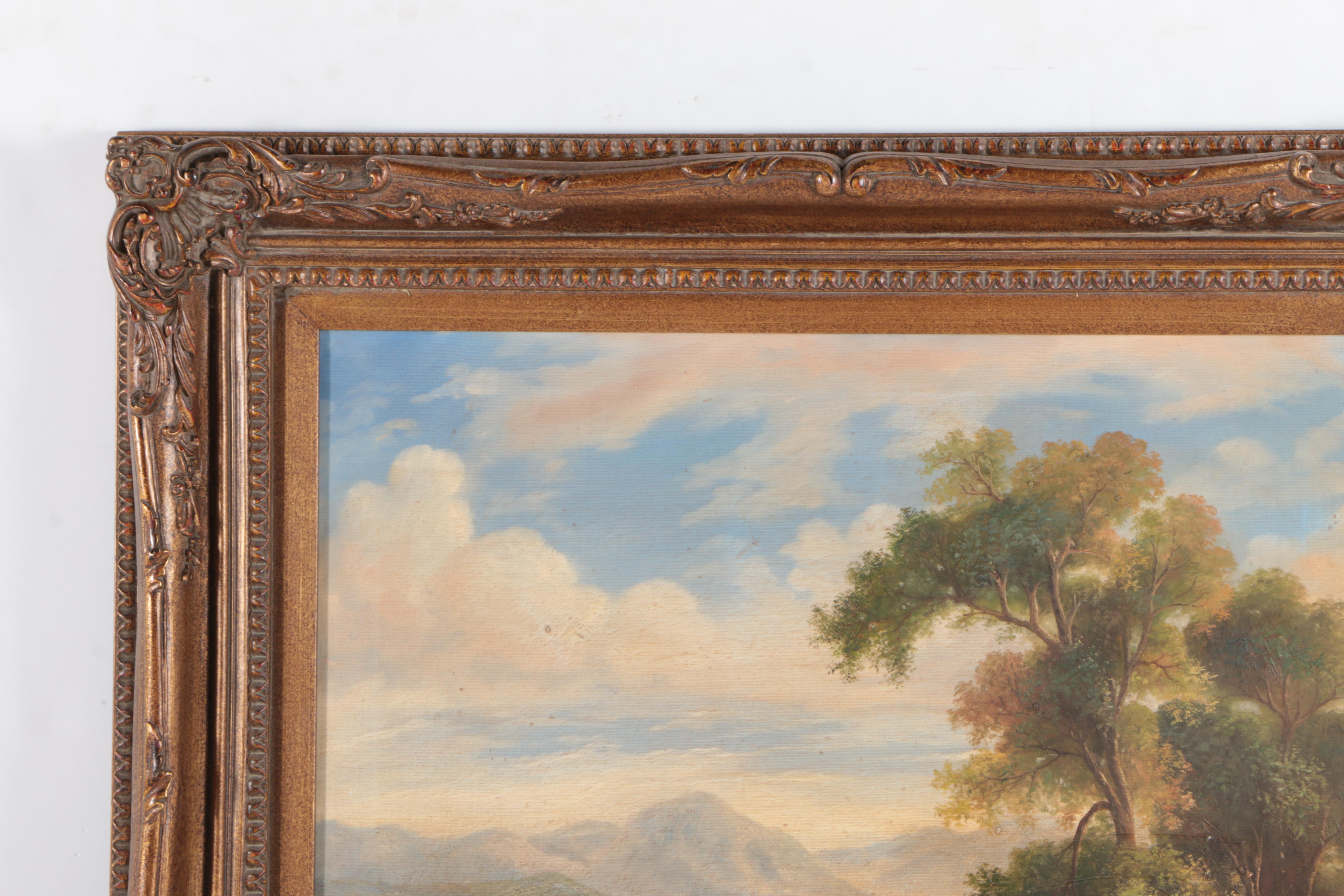 K. Rossi Oil Painting on Canvas Landscape