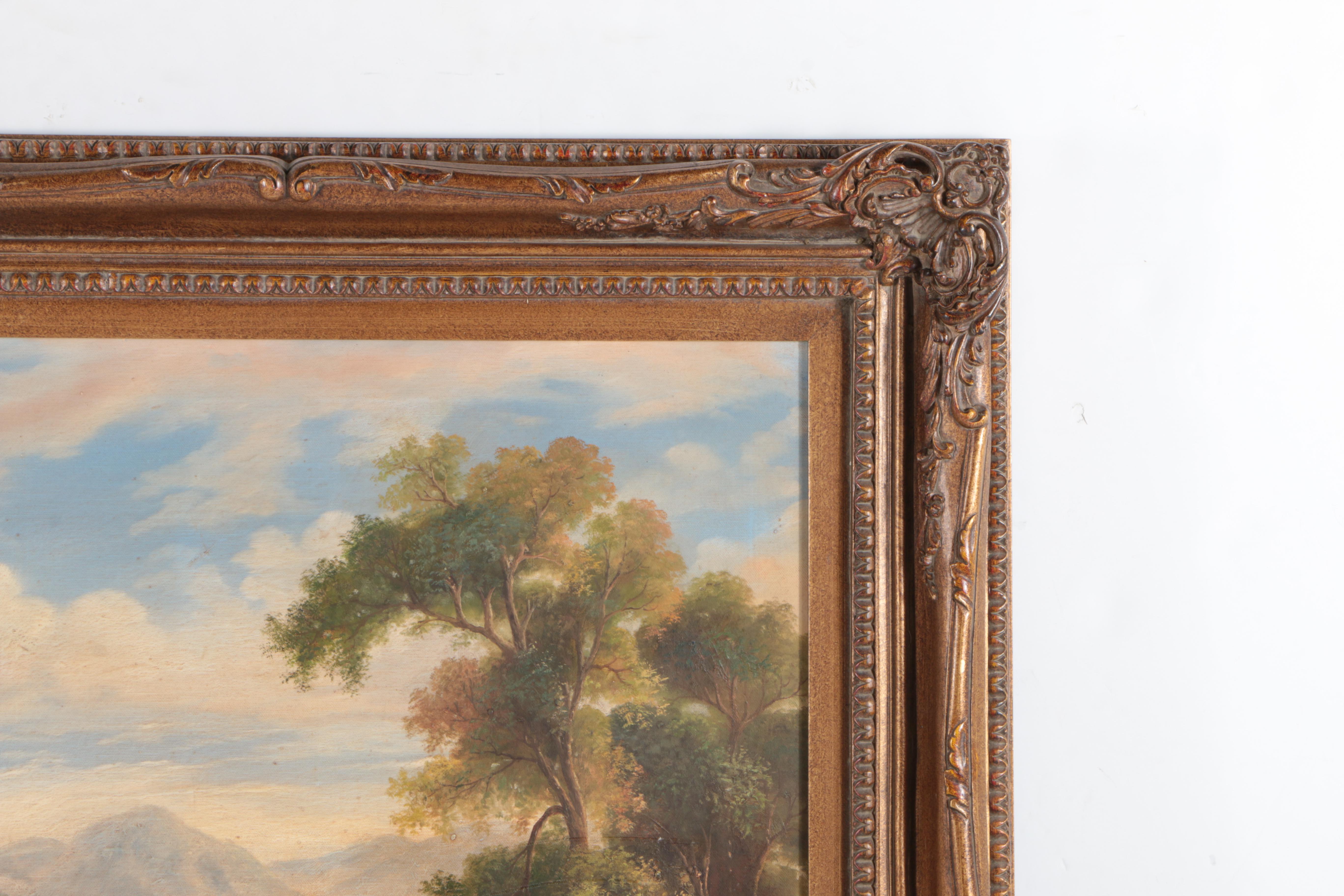 K. Rossi Oil Painting on Canvas Landscape