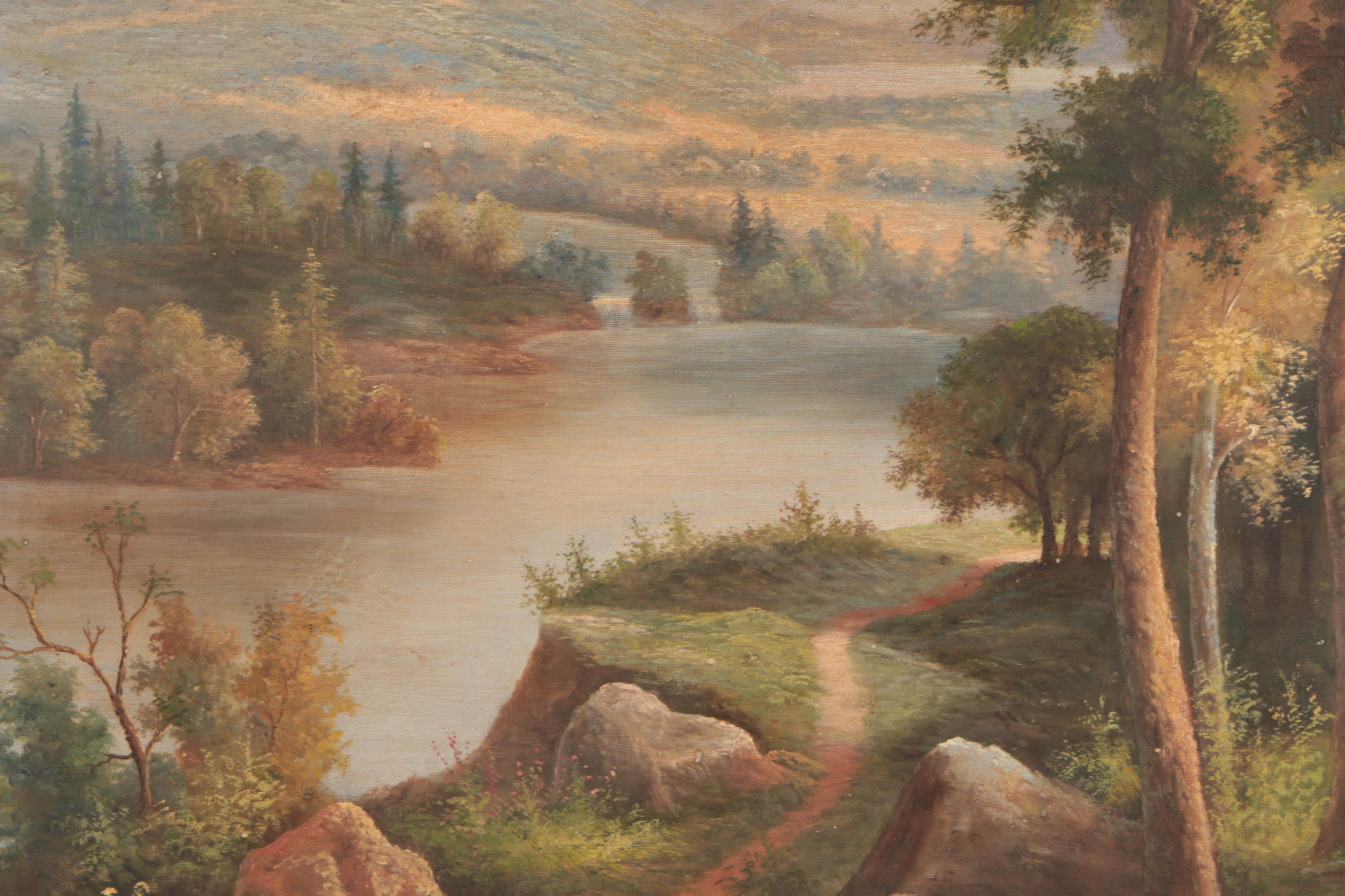 K. Rossi Oil Painting on Canvas Landscape