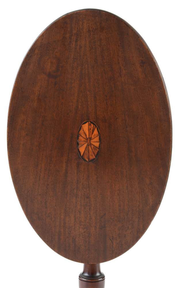Vintage Oval Federal Style Tilt-Top Table by Paine Furniture