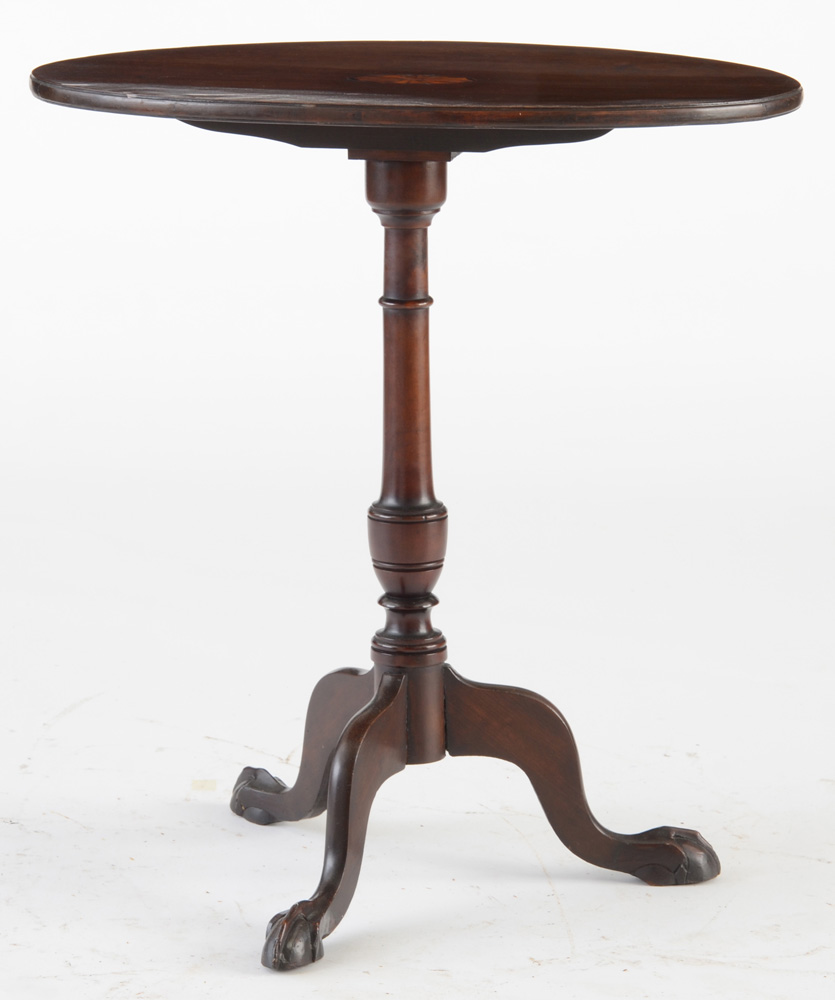 Vintage Oval Federal Style Tilt-Top Table by Paine Furniture
