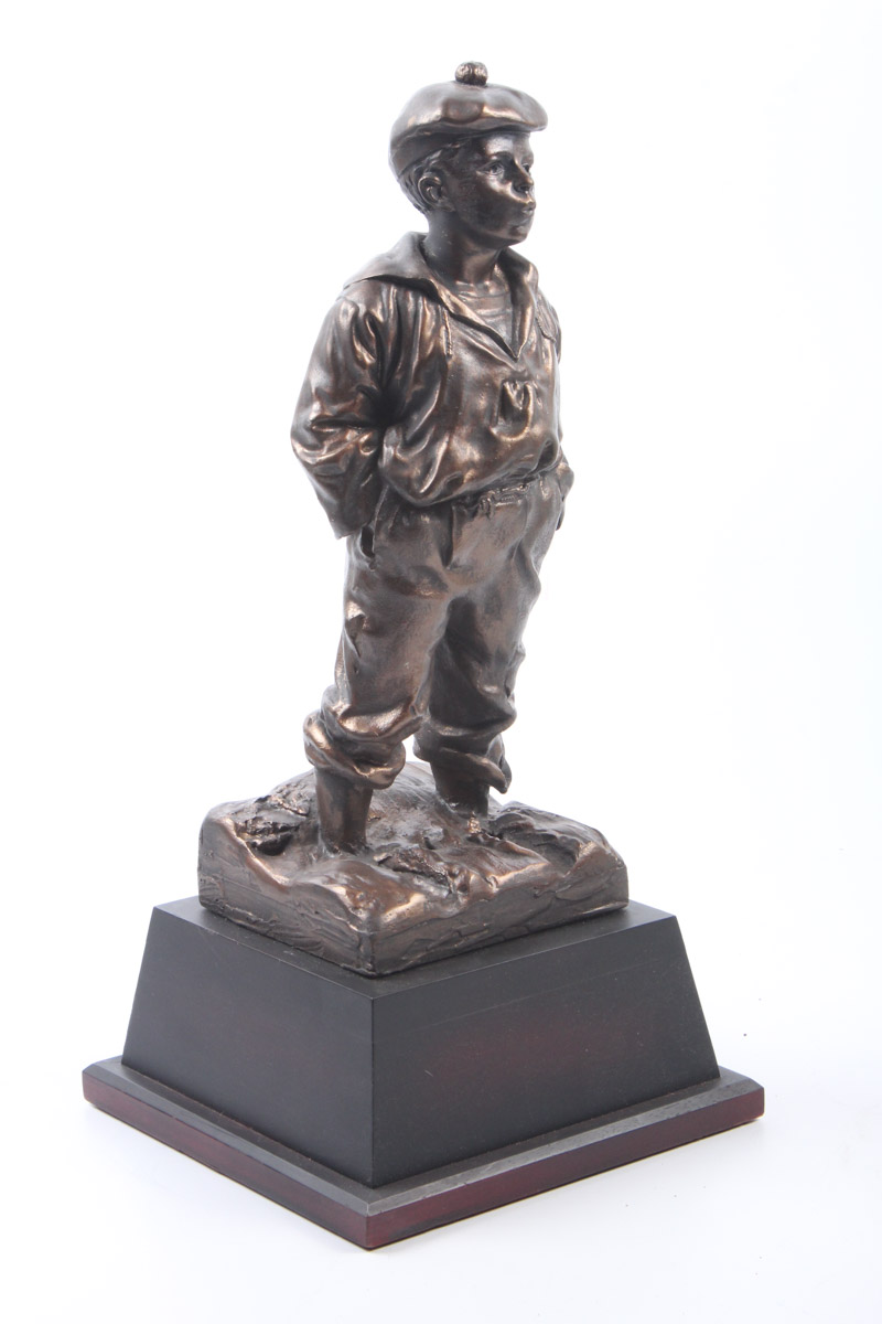 Reproduction Whistling Boy Metal Statue