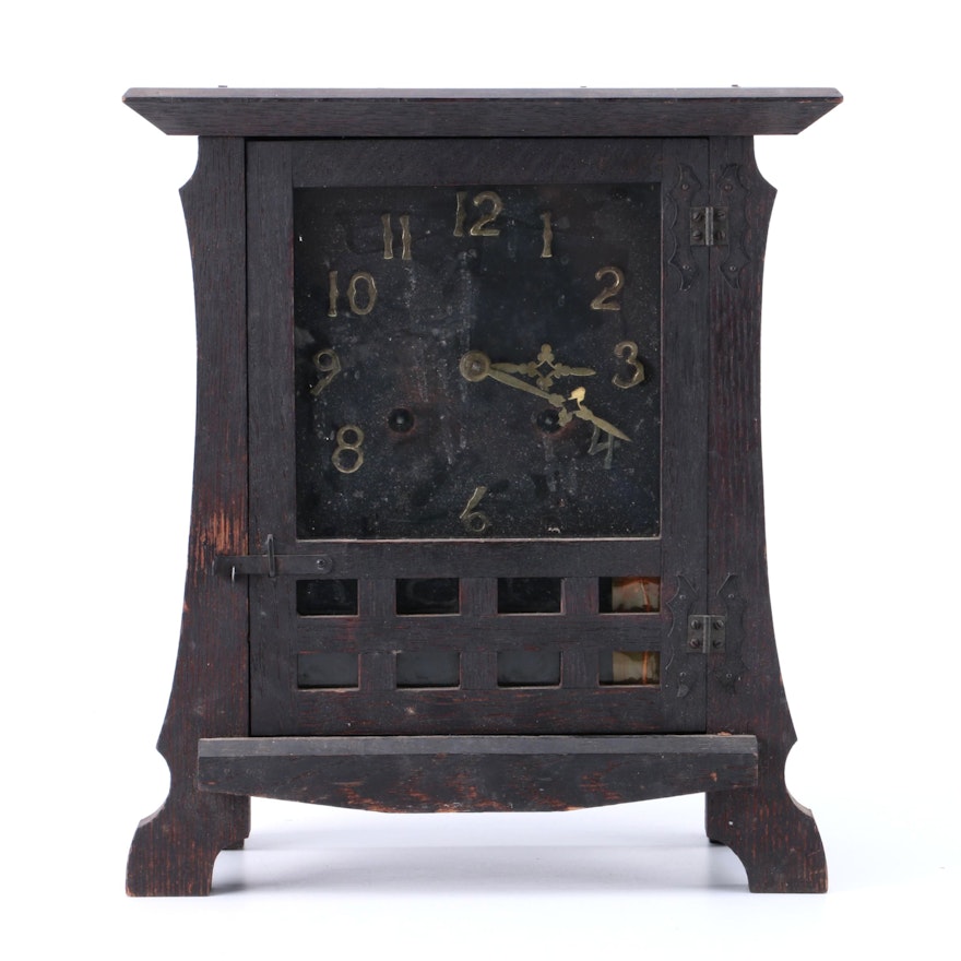 New Haven Clock Co. Wooden Mantel Clock