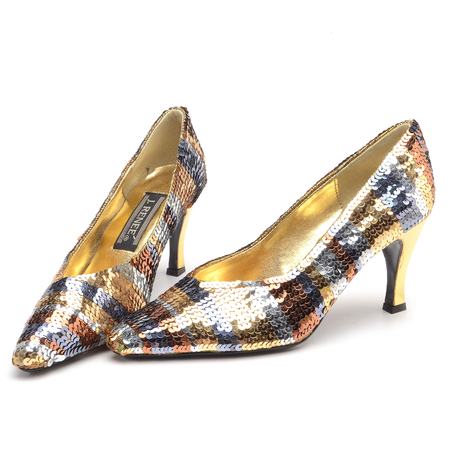 Pair of Vintage J. Reneé Lemans Sequins High Heels