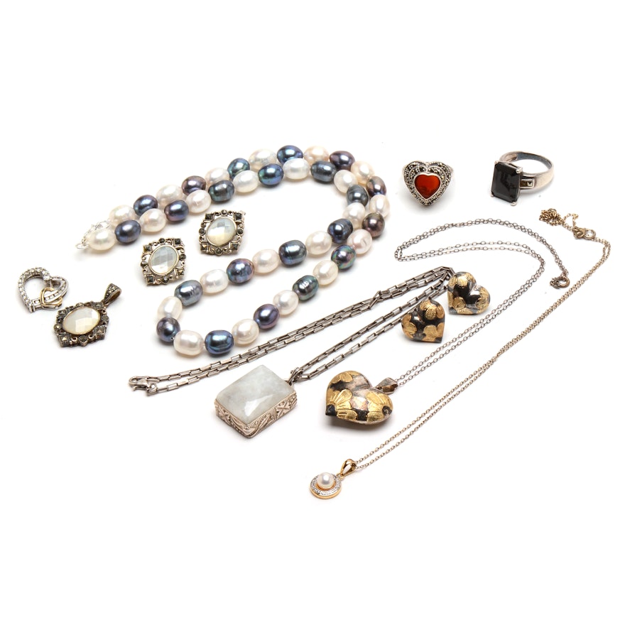 Sterling Silver Costume Jewelry Assortment