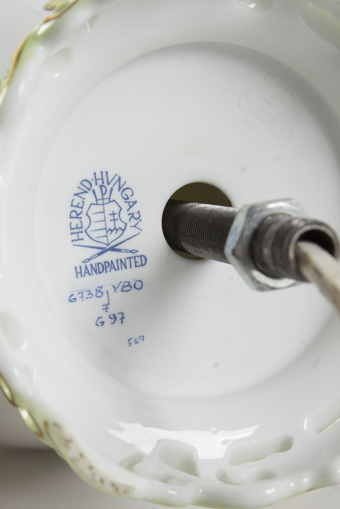 Herend "Queen Victoria" Porcelain Table Lamp