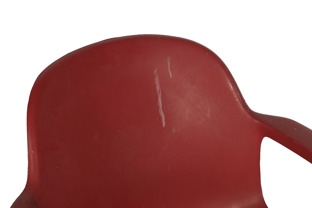 Mid Century Modern Molded Plastic Chairs in Red