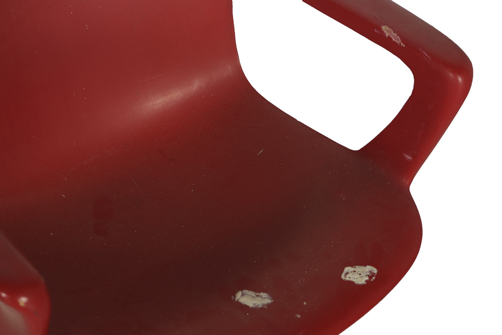 Mid Century Modern Molded Plastic Chairs in Red