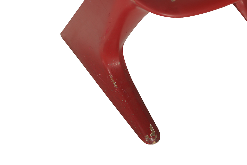 Mid Century Modern Molded Plastic Chairs in Red