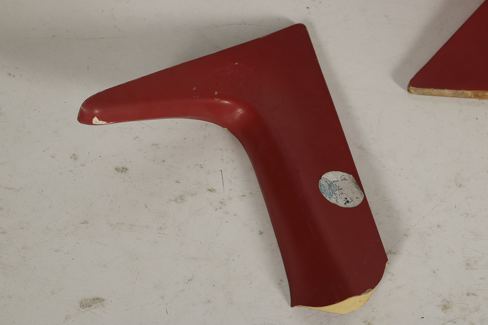 Mid Century Modern Molded Plastic Chairs in Red