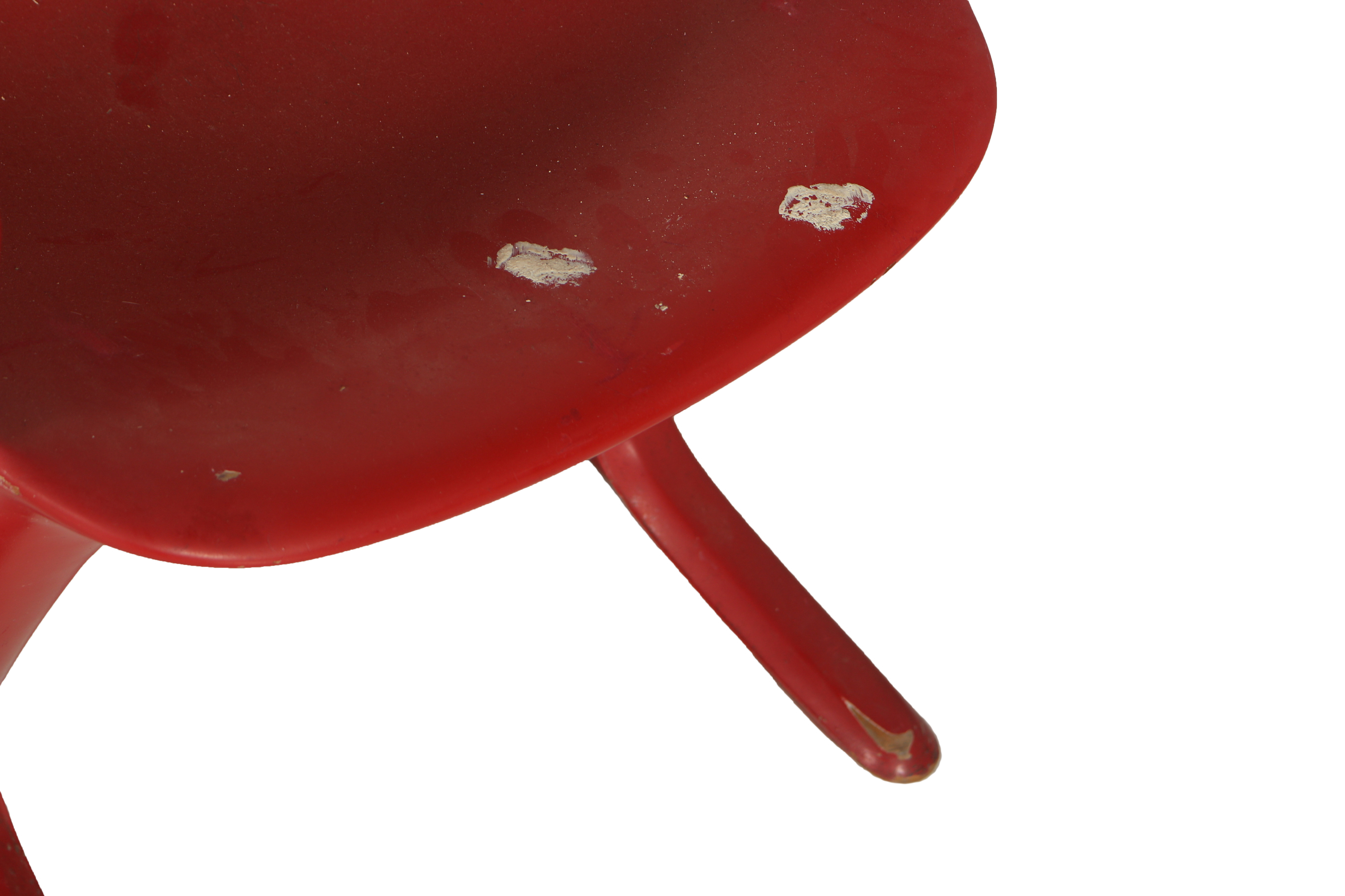 Mid Century Modern Molded Plastic Chairs in Red