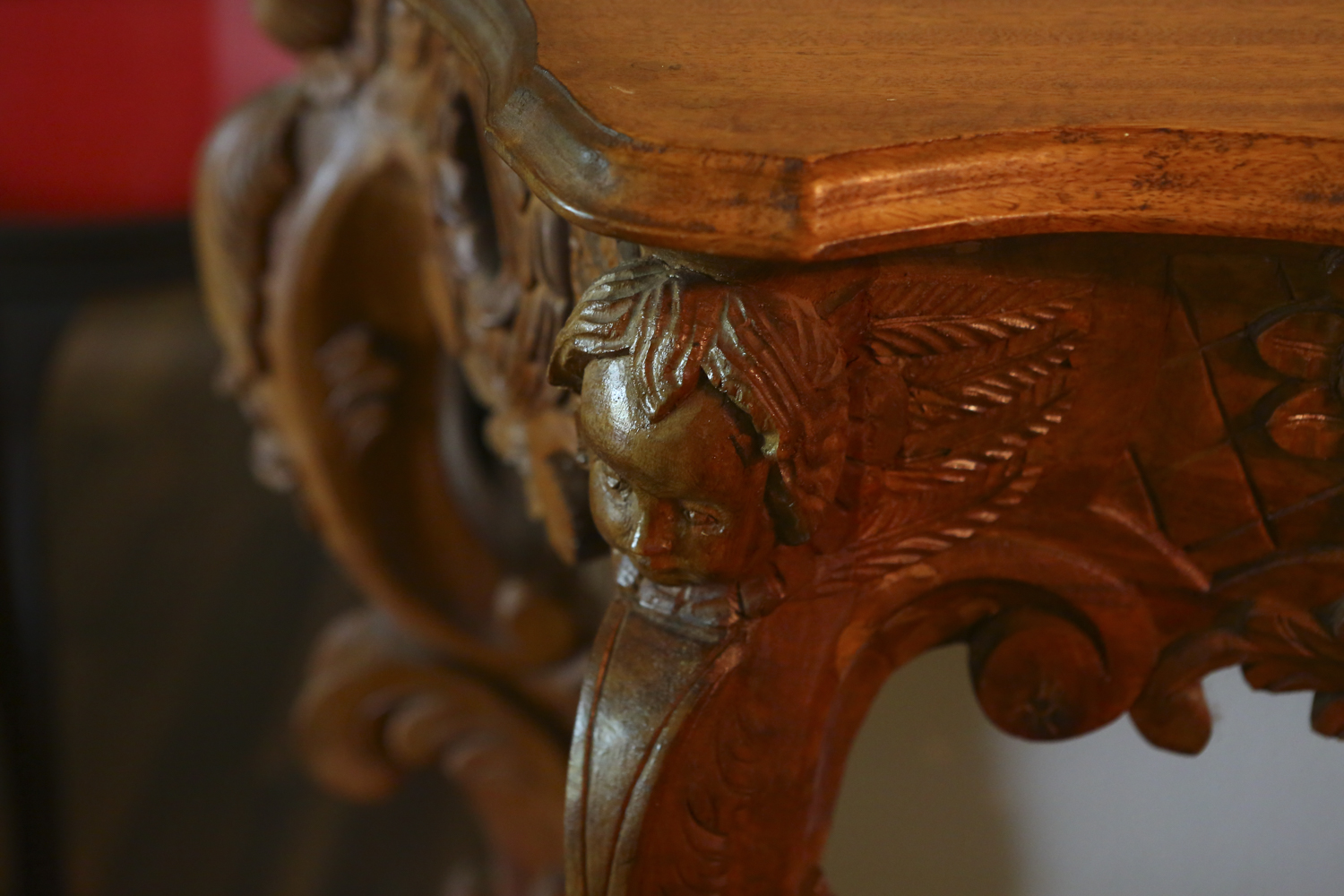 Louis XIV Style Carved Console Table