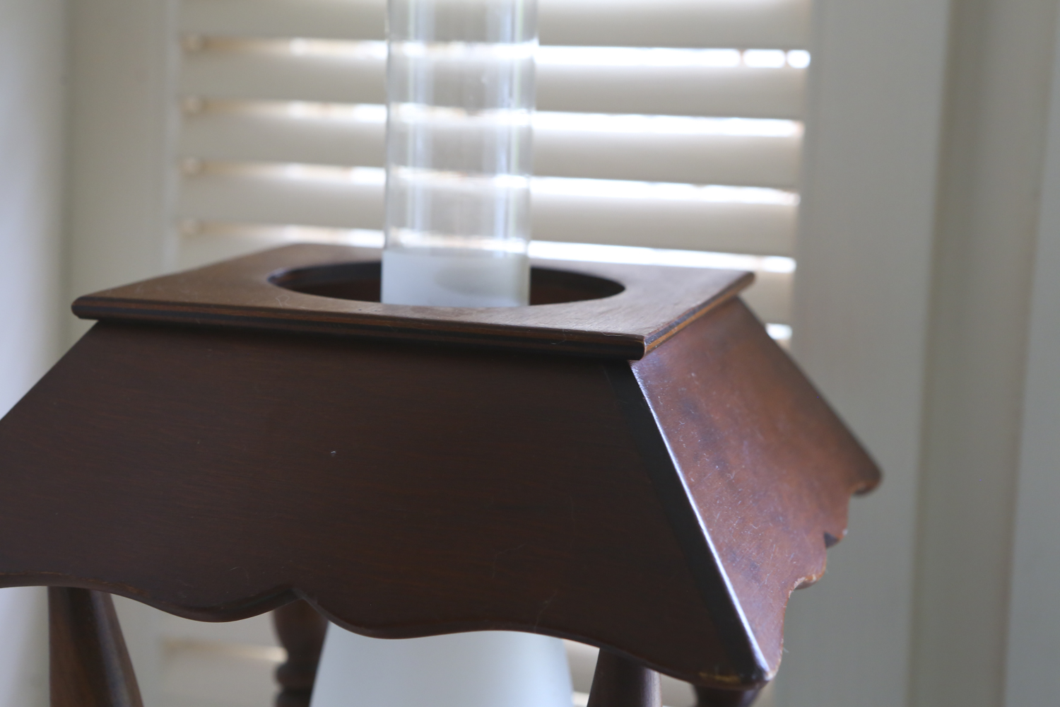 Vintage Wooden Lantern Floor Lamp