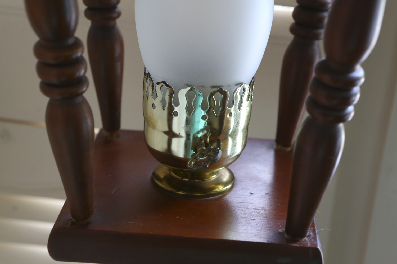 Vintage Wooden Lantern Floor Lamp