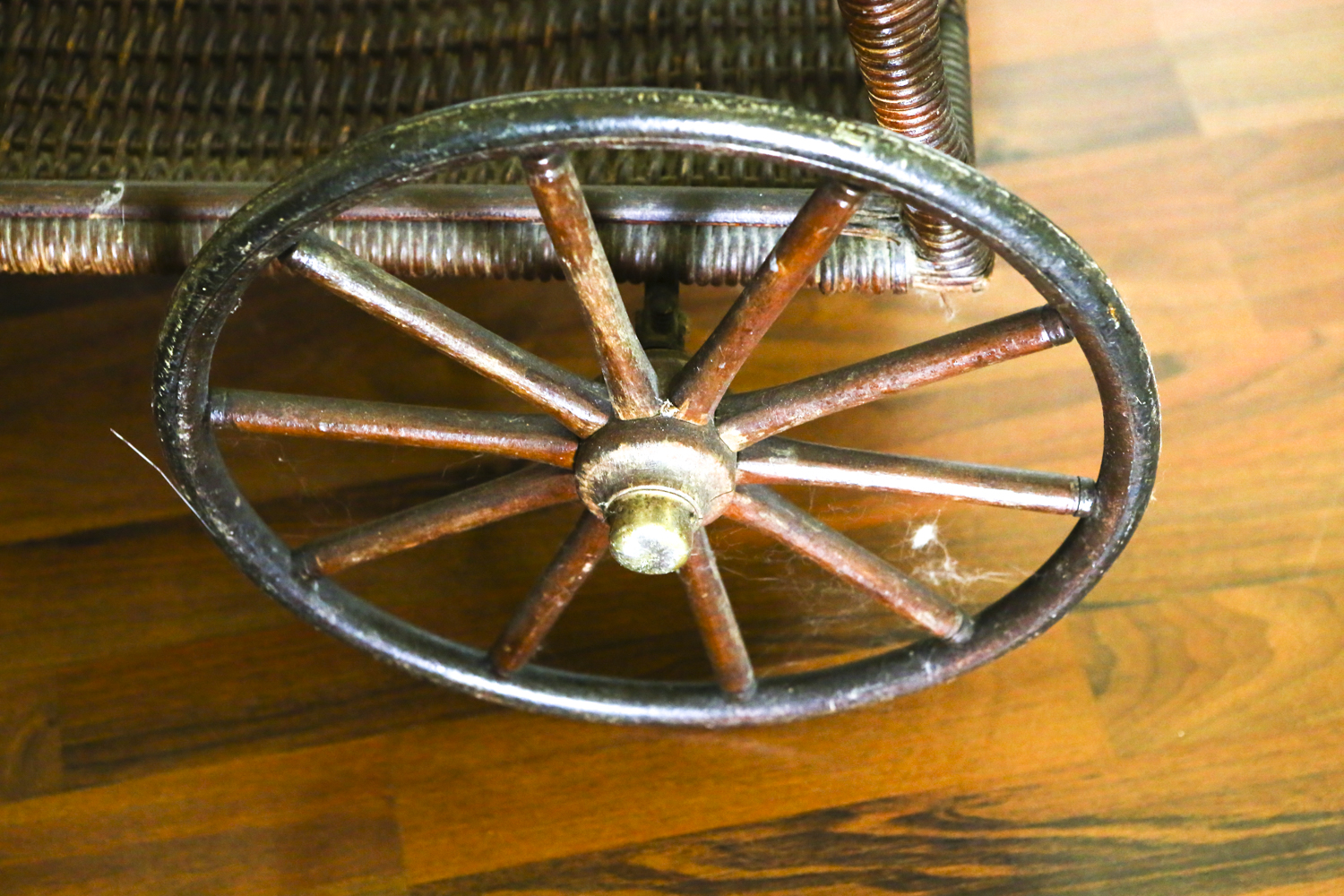 Vintage Wicker Bar Cart